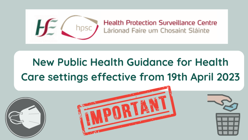 New Public Health Guidance for Health Care settings effective from 19th April 2023 - ISCPHi A
